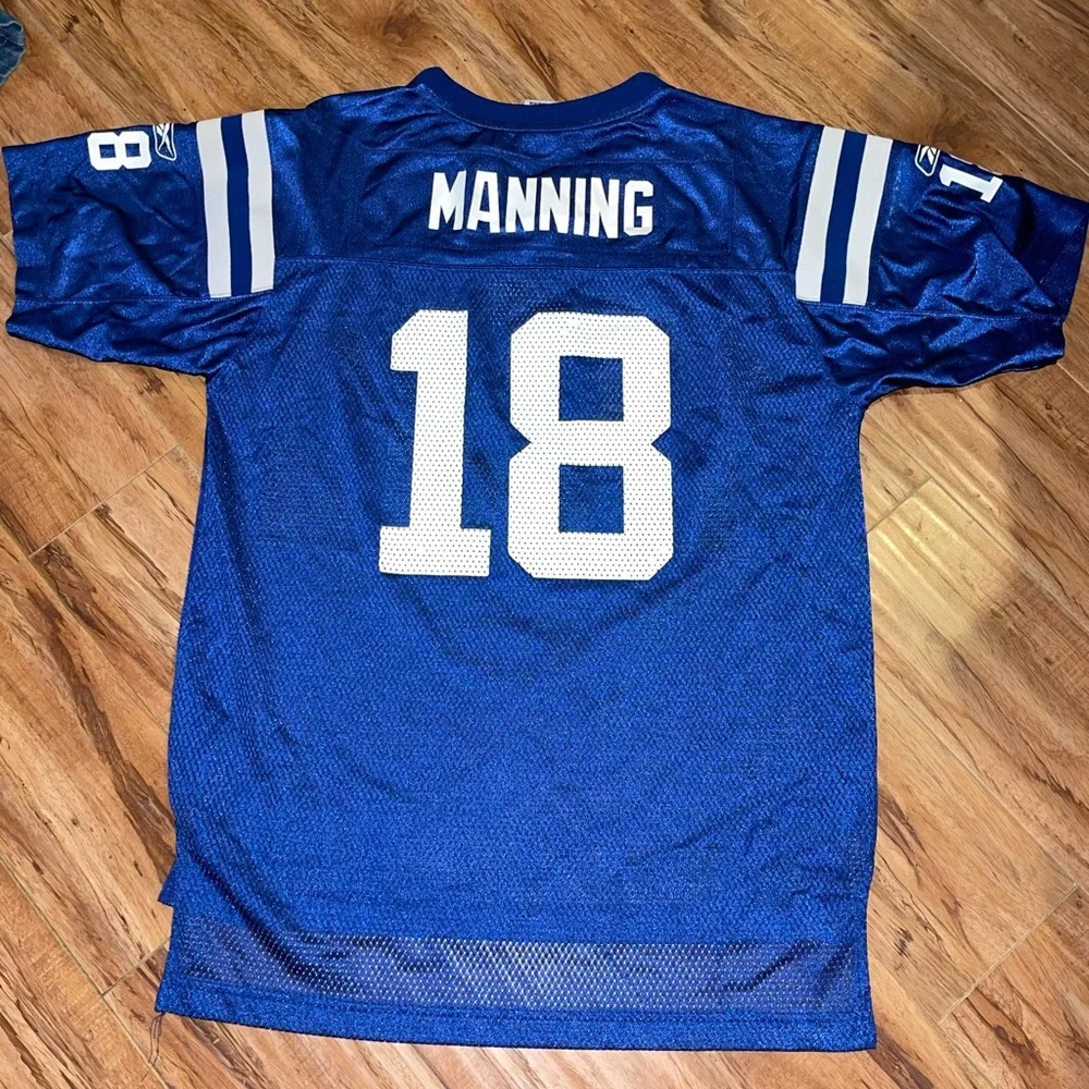 Football jersey kids Peyton Manning Colts #18 Reebok‎ vintage xl 18/20